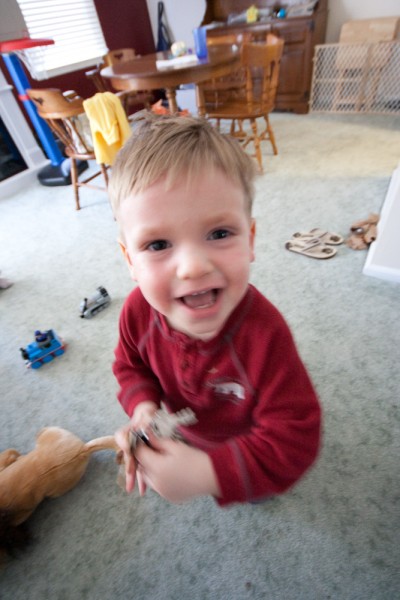 Wide-angle photo of Ethan taken with Sigma 10-20mm