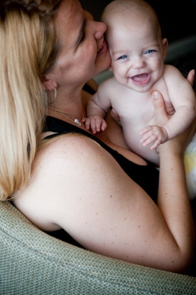 Mother and baby modeling at Me Ra Koh Confidence Workshop