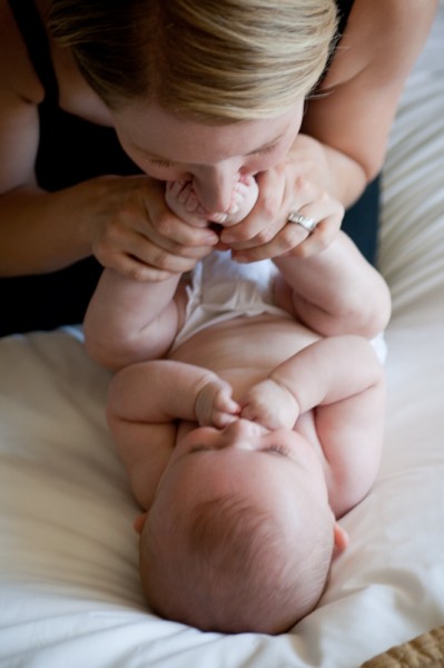 Mother and baby modeling at Me Ra Koh Confidence Workshop