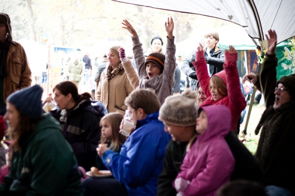 kids rockin out to Lunch Money music at LEAF