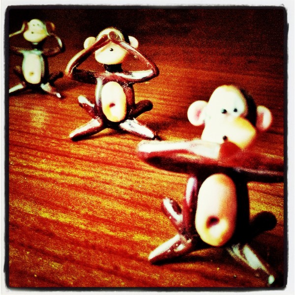 See no evil, hear no evil, speak no evil...monkeys