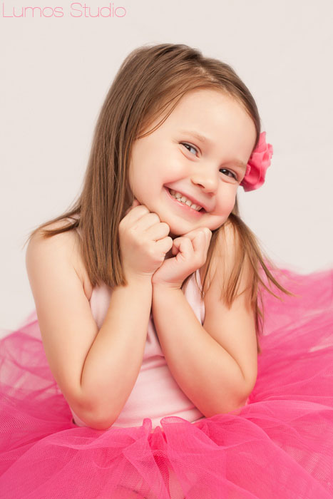 Little girl in a pink tutu
