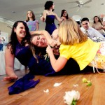 Fighting for the bouquet